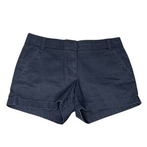 J. Crew navy cotton Chino‎ 4" stretch short Midrise. Size 8